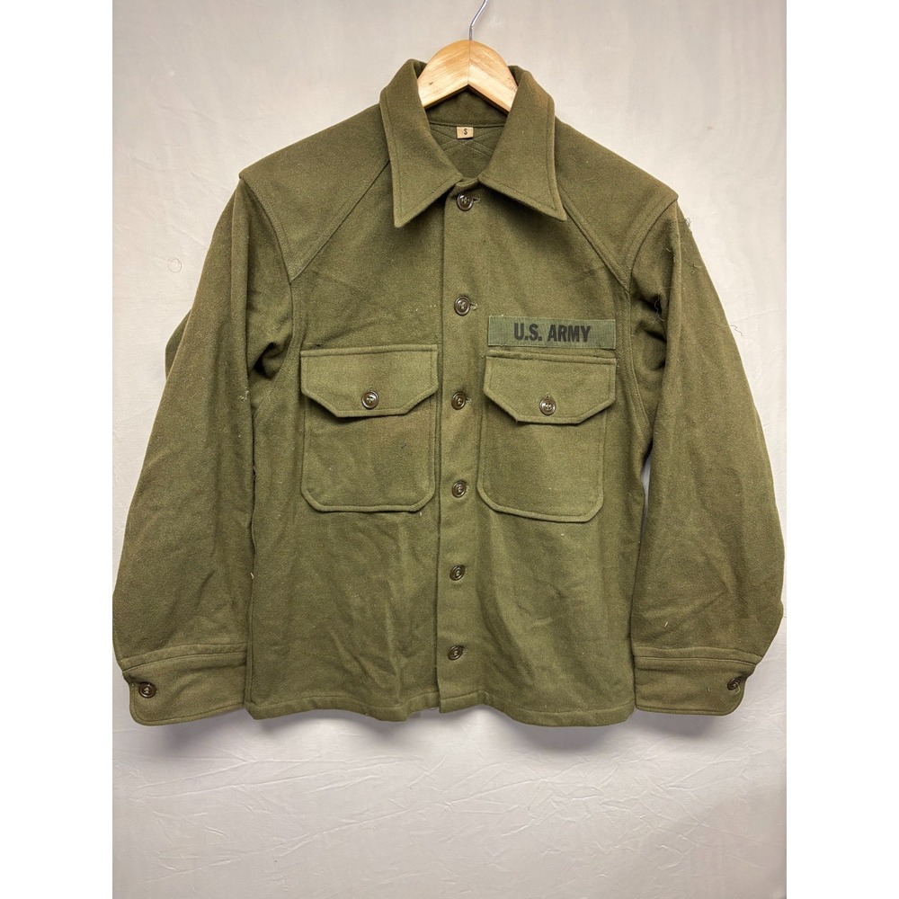 Field Shirt Jacket Mens Olive Green US Army OG-108 Wool Long Sleeve Small‎ Korea